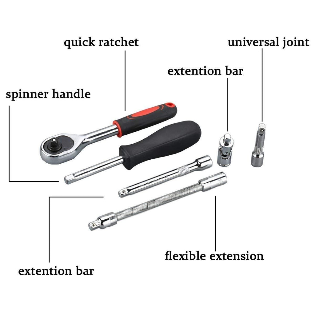 The Hardware Tools 46 in 1 Multi Purpose Combination Socket Tool Kit offers a comprehensive set of sockets and accessories designed for versatile use. Engineered for precision and durability, this kit enables efficient handling of various fastening tasks, making it ideal for professionals and DIY enthusiasts alike. Its compact design ensures easy storage and portability, while the wide range of socket sizes covers multiple applications, enhancing your toolkit’s functionality and readiness for any project.