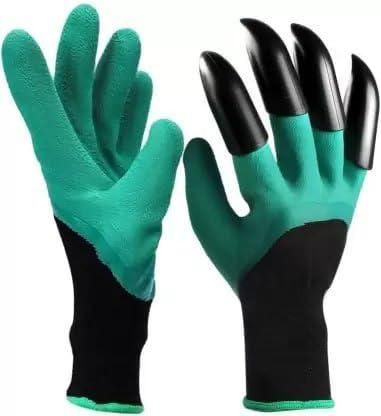 These professional-grade waterproof gardening gloves feature integrated claws for efficient digging, planting, and weeding without additional tools. The waterproof construction keeps hands dry while working in wet soil, while the durable material provides protection against thorns and sharp objects. Designed for precision and comfort during extended gardening sessions.