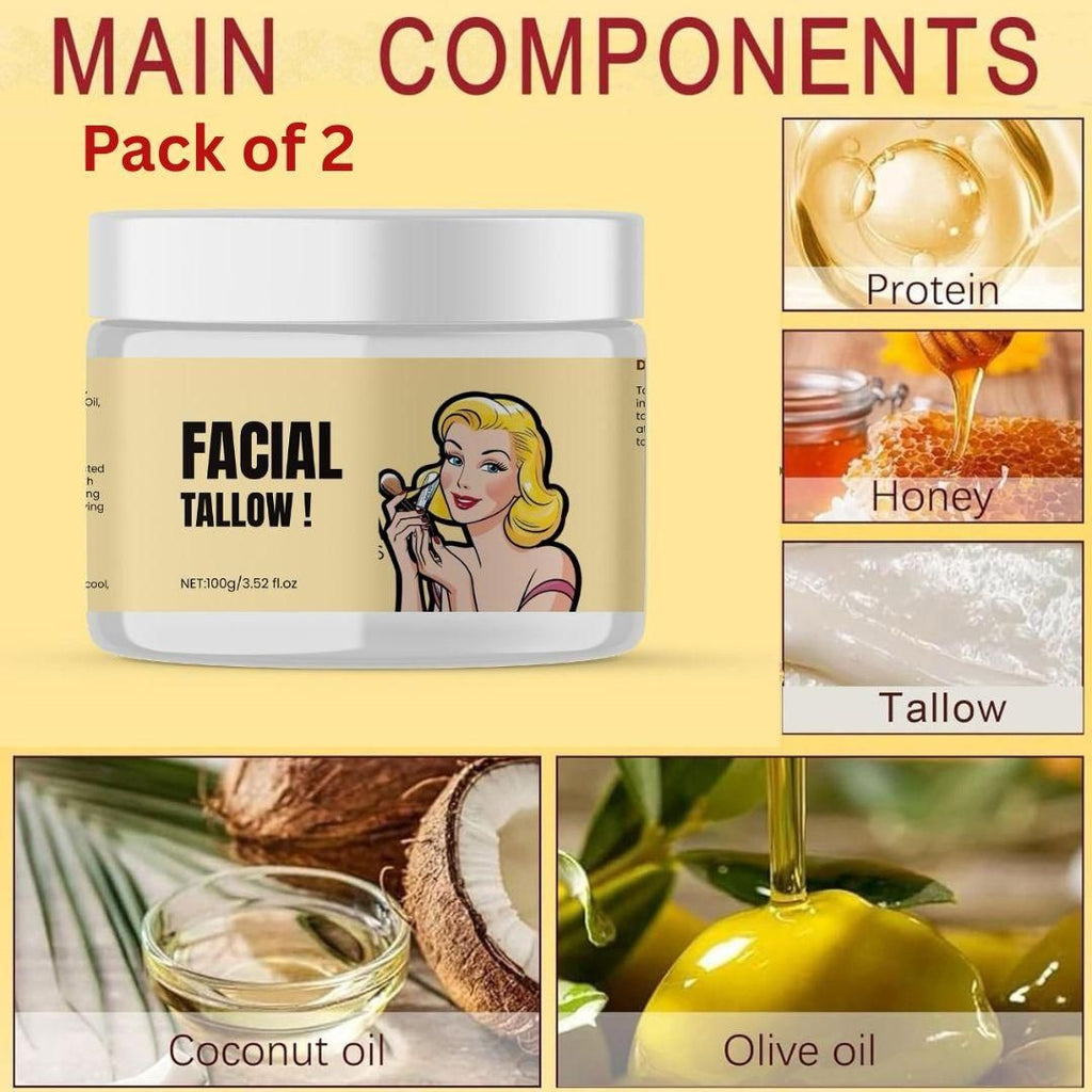 Our Facial Tallow duo delivers concentrated skin nutrition derived from pristine, grass-fed sources. Each application provides a complex matrix of fat-soluble vitamins A, D, K, and E, along with conjugated linoleic acid that supports dermal integrity. The biocompatible lipid profile closely resembles human sebum, allowing for optimal absorption and cellular utilization. This ancestral skincare solution effectively addresses moisture retention while supporting the skin's natural regenerative processes.