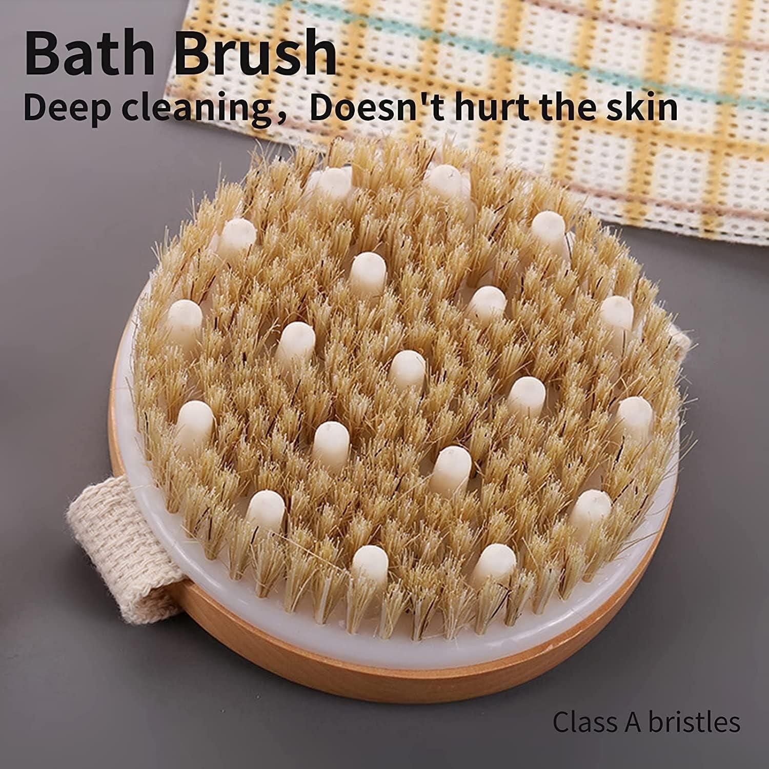 Our Wooden Bath Brush offers a gentle yet effective way to cleanse and exfoliate your skin. Made from quality natural wood, it features soft bristles that stimulate circulation while removing dead skin cells. The comfortable handle provides excellent grip even when wet, making your daily bathing routine more enjoyable and beneficial for your skin's health.