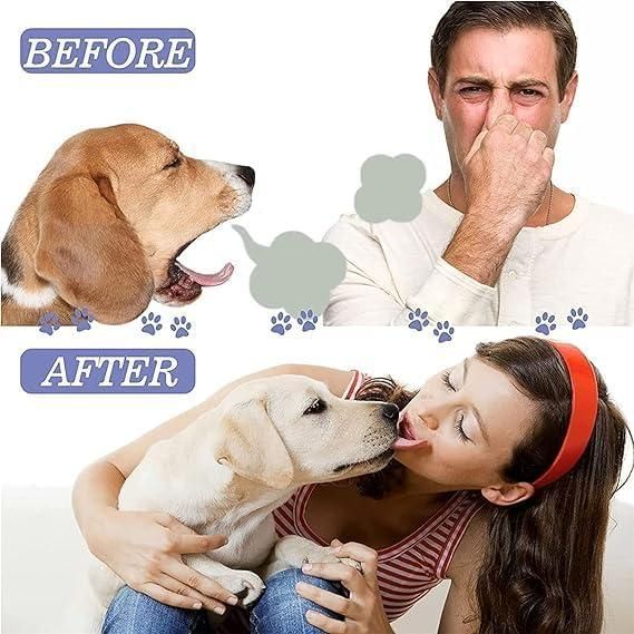 Clinically formulated oral care spray for pets that eliminates the need for brushing. This convenient pack of two 100ml bottles effectively reduces plaque, freshens breath, and promotes gum health. Simply spray directly into your pet's mouth daily for optimal dental hygiene without the struggle of traditional brushing methods.