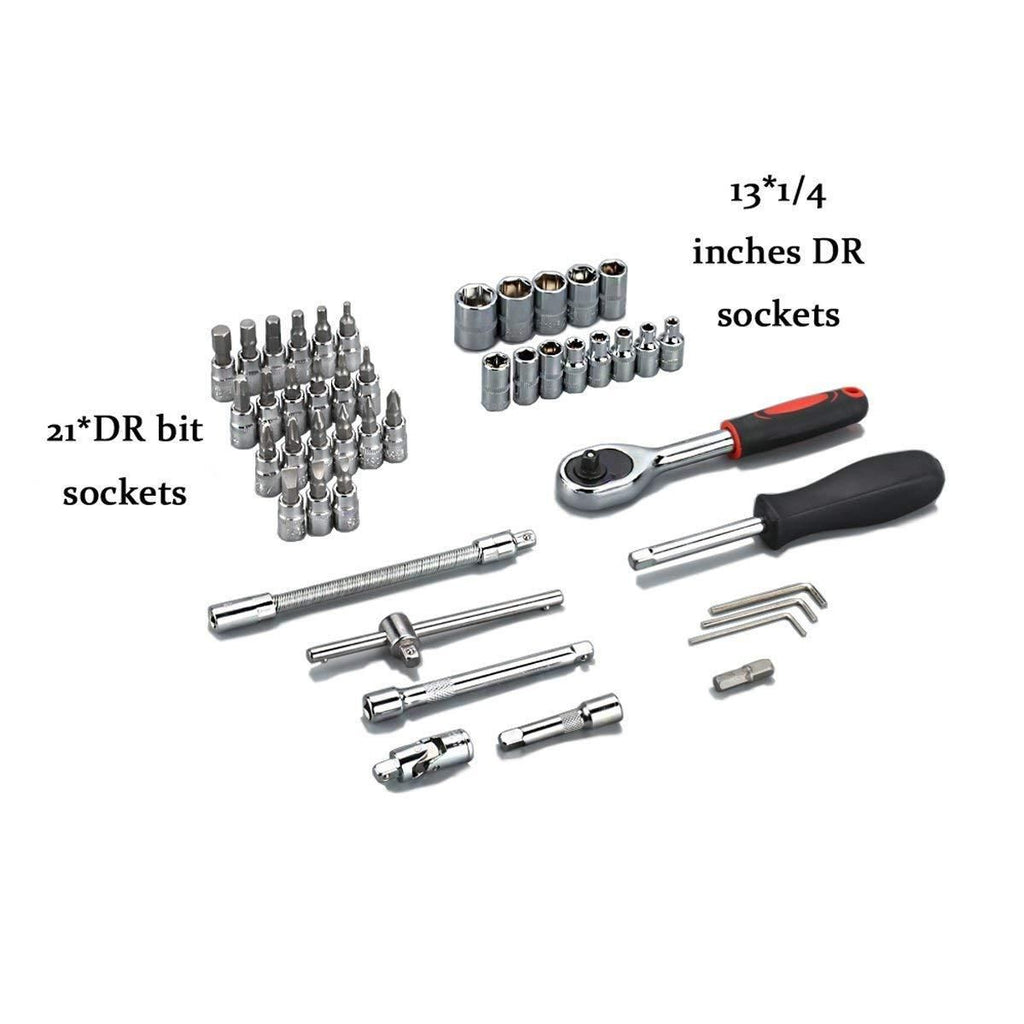 The Hardware Tools 46 in 1 Multi Purpose Combination Socket Tool Kit offers a comprehensive set of sockets and accessories designed for versatile use. Engineered for precision and durability, this kit enables efficient handling of various fastening tasks, making it ideal for professionals and DIY enthusiasts alike. Its compact design ensures easy storage and portability, while the wide range of socket sizes covers multiple applications, enhancing your toolkit’s functionality and readiness for any project.
