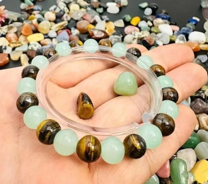 Enhance your well-being with our Natural Jade Round Beads Bracelet. Made with high-quality natural jade, this pack of two bracelets not only offers a beautiful and elegant accessory but also has potential benefits such as promoting relaxation and balance while reducing stress and tension. Experience the healing properties of jade with this exquisite set.
