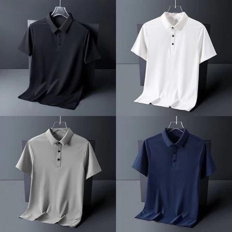 This pack of four Poly Matte Assorted Solid Half Sleeves Mens Polo T-Shirts offers a comfortable and stylish option for everyday wear. Made with durable poly matte fabric, these shirts feature a solid color design and half sleeves for a casual yet polished look. Perfect for any occasion and guaranteed to last.