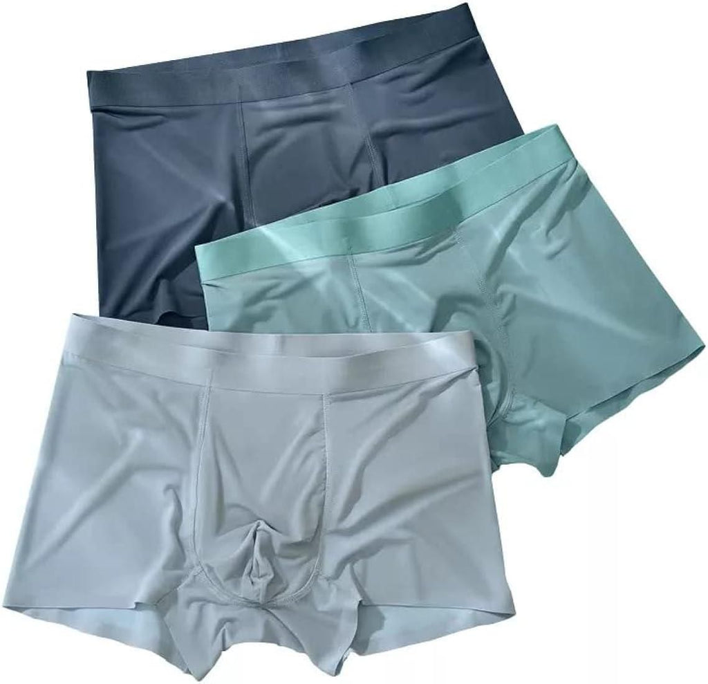 Introducing our Men's Ice Silk Briefs Boxers, designed for ultimate comfort and breathability. Made with premium ice silk material, these boxers provide a smooth and cooling sensation, perfect for everyday wear. Available in a pack of 5, these boxers offer superior value and style. Experience the luxury of ice silk today.