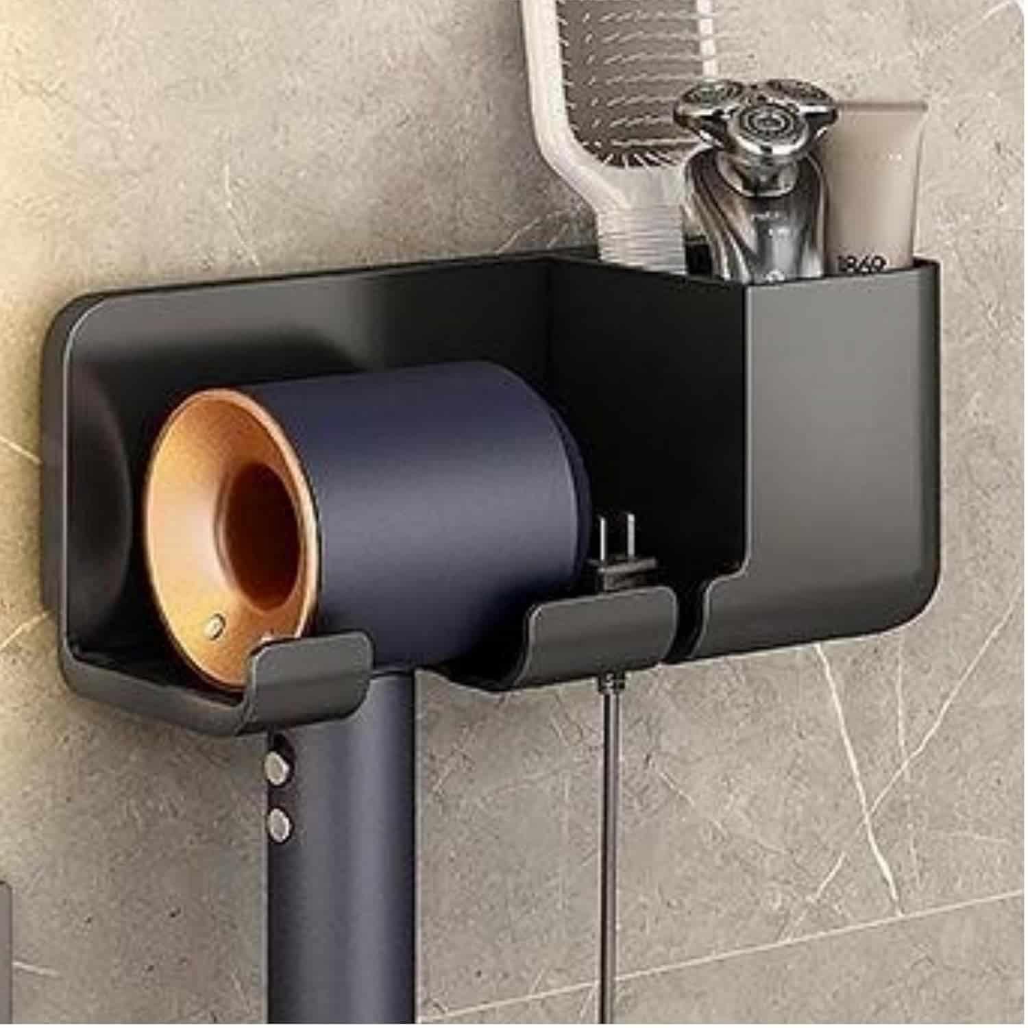 Engineered with multifunctional versatility, this Self Adhesive Hair Dryer Rack extends beyond conventional styling tool storage. Its precision-designed cradle accommodates hair dryers while the reinforced structure supports alternative bathroom essentials including curling irons, straighteners, and toiletry containers. The advanced adhesive system delivers professional-grade mounting stability without surface damage, while the moisture-resistant composition ensures optimal performance in high-humidity envi
