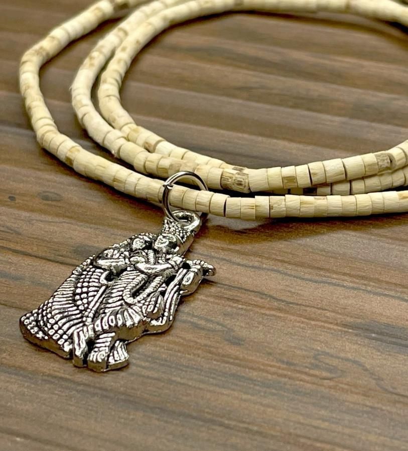 Experience the spiritual essence of Vrindavan with this authentic Tulsi Mala set. Each pack contains two meticulously crafted malas featuring sacred Tulsi beads complemented by elegant pendants. Traditionally used for meditation and prayer, these malas offer both religious significance and natural beauty, connecting wearers to centuries of devotional practice.