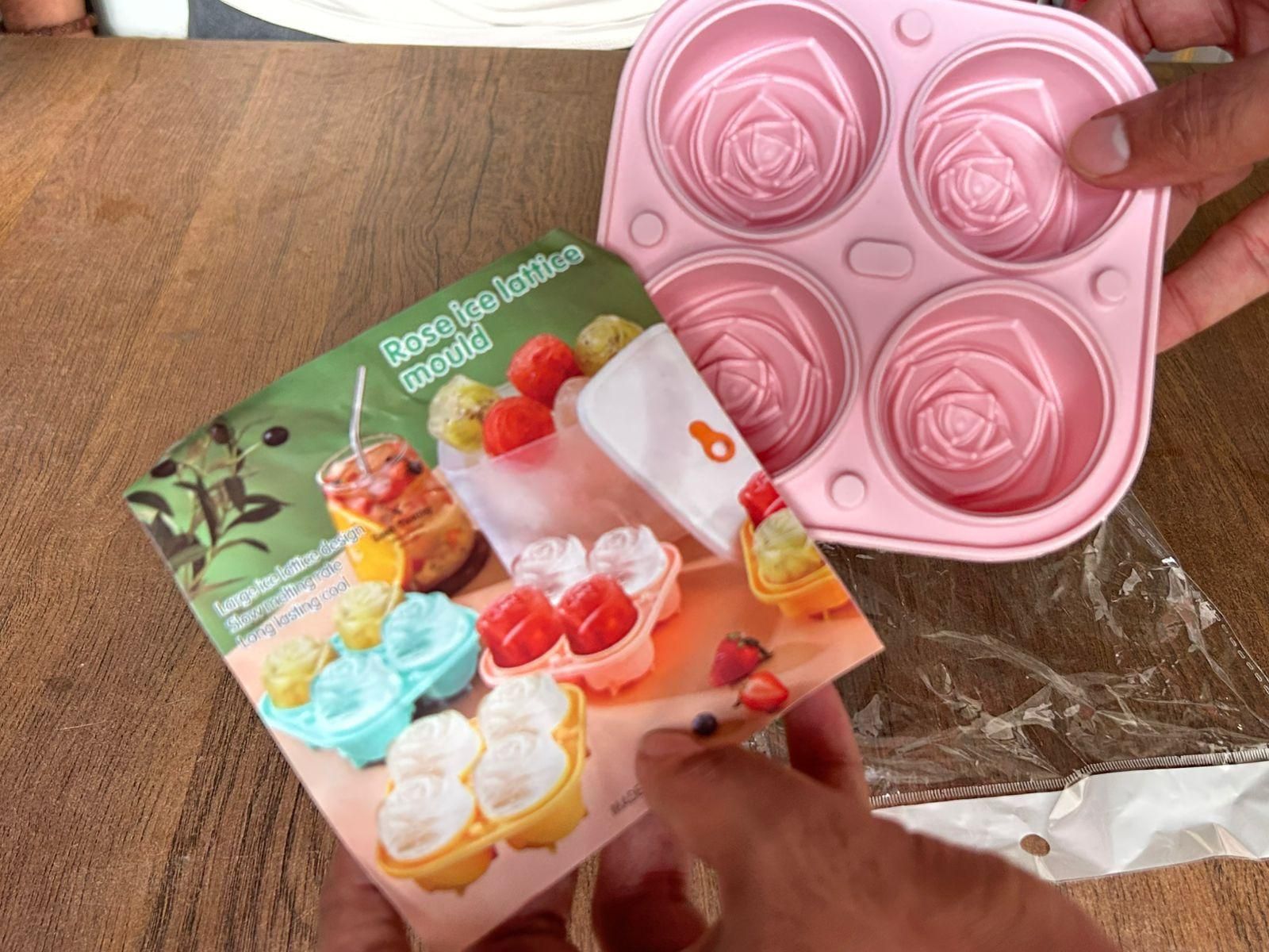 Transform your beverages into works of art with our Rose Ice Lattice Mould. This easy-to-use silicone mould creates stunning rose-shaped ice cubes that add elegance to any drink. The unique lattice design ensures slower melting, keeping your beverages chilled without diluting them quickly. We're confident you'll love how these decorative ice roses elevate both everyday refreshments and special occasions.