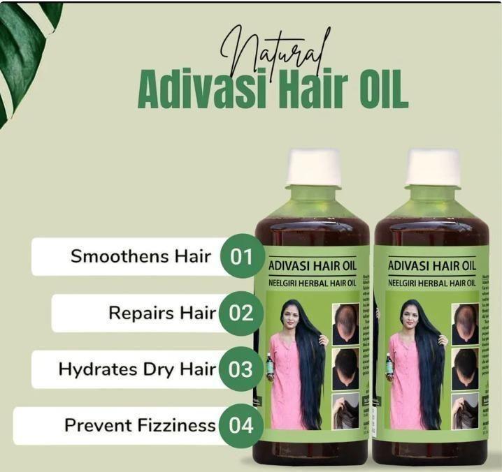 Experience the traditional wisdom of Adivasi Neelgiri Herbal Hair Oil, now available in a convenient pack of two 125ML bottles. This specialized formulation combines ancient herbal knowledge with Neelgiri (Eucalyptus) extracts to nourish the scalp, strengthen hair follicles, and promote healthier hair growth. Regular application helps combat common hair concerns while providing a cooling sensation that soothes the scalp.