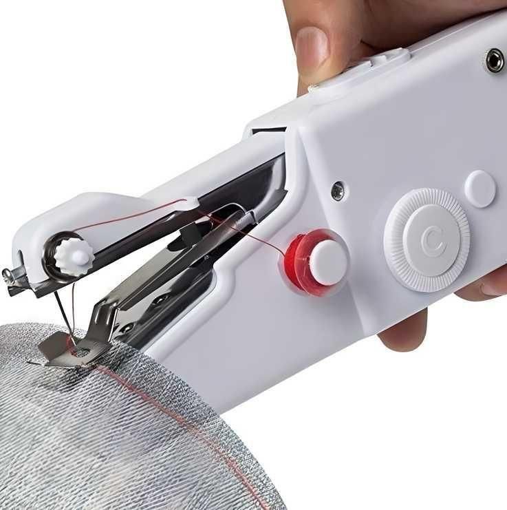 The Stitch Handheld Cordless Portable Sewing Machine combines professional functionality with exceptional mobility. Engineered with precision components, this white compact device delivers reliable stitching without the constraints of power cords. Its ergonomic design facilitates optimal control for various fabric applications, while the battery-powered operation ensures consistent performance during travel or quick repairs. An essential tool for both professional alterations and domestic sewing requirement