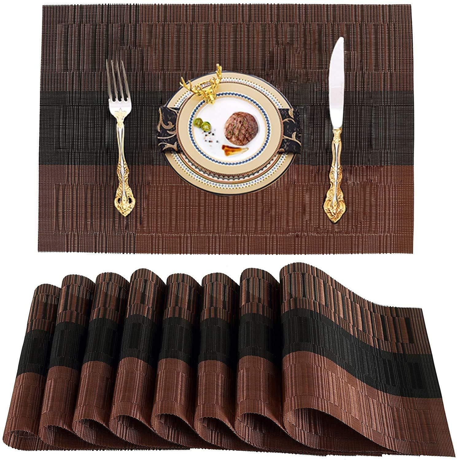 Designed with precision, our Table Mat Brown & Black (Pack of 4) offers superior table protection against heat, scratches, and spills. The dual-tone color scheme complements diverse interior aesthetics while the premium construction ensures longevity. These mats feature non-slip backing for stability and are easily cleanable, making them an essential addition to both casual family meals and formal dining occasions.