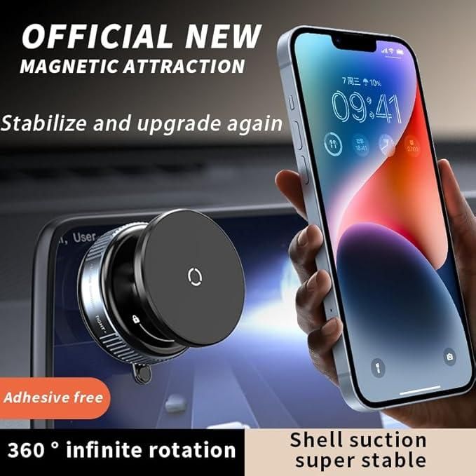 The Magnetic Suction Phone Holder combines powerful magnetism with a strong suction base to securely hold your phone in place. Engineered for stability and ease of use, it allows quick attachment and removal without damaging surfaces. Its versatile design supports hands-free operation, enhancing convenience during driving, working, or video calls. Crafted for durability and precision, this holder ensures your device remains accessible and stable in various environments.