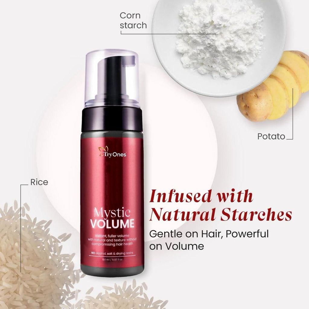 The Mystic Volume 200ml Pack of 2 delivers professional-grade volumizing treatment for transformative hair enhancement. Each bottle contains our proprietary blend of lightweight polymers and botanical extracts that create substantial lift from root to tip. This value duo provides consistent, salon-quality results for all hair types, particularly beneficial for fine or limp hair requiring structural support and enhanced body.