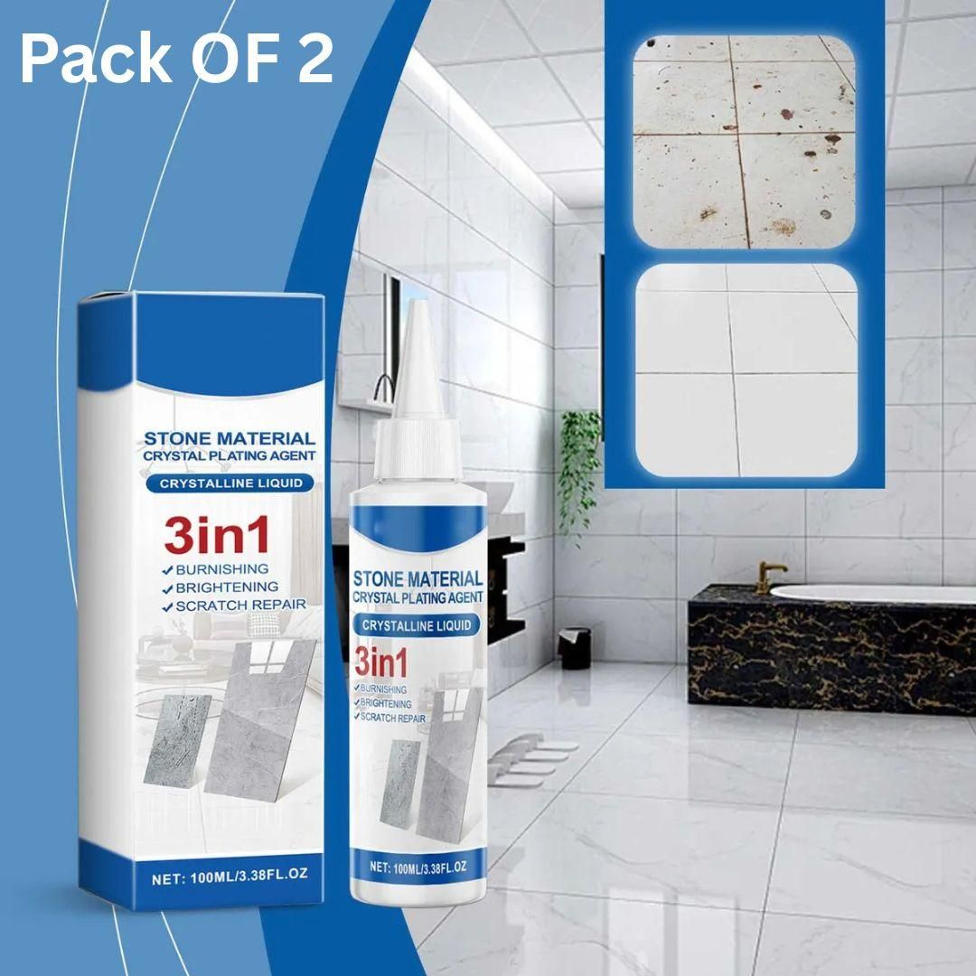 Revitalize and protect your stone surfaces with our Crystal Plating Agent. This value pack includes two 100ml bottles, giving you enough product for multiple applications. The specialized formula creates a protective crystal-clear coating that enhances the natural beauty of stone materials while providing resistance against stains and daily wear. We're here to help you maintain the elegance of your stone surfaces with this easy-to-use, effective solution.
