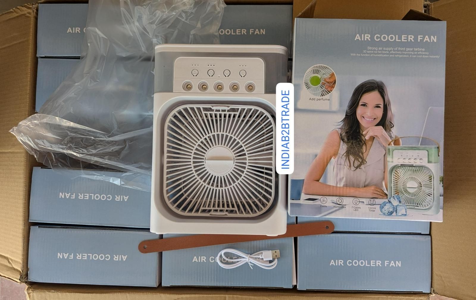 This USB Electric Fan Air Cooler delivers precision cooling through advanced airflow technology. Featuring USB connectivity for versatile power options, it operates with minimal noise while maximizing cooling efficiency. The ergonomic design incorporates durable components engineered for extended performance, making it an ideal cooling solution for workspaces, home environments, or travel scenarios where reliable temperature control is essential.