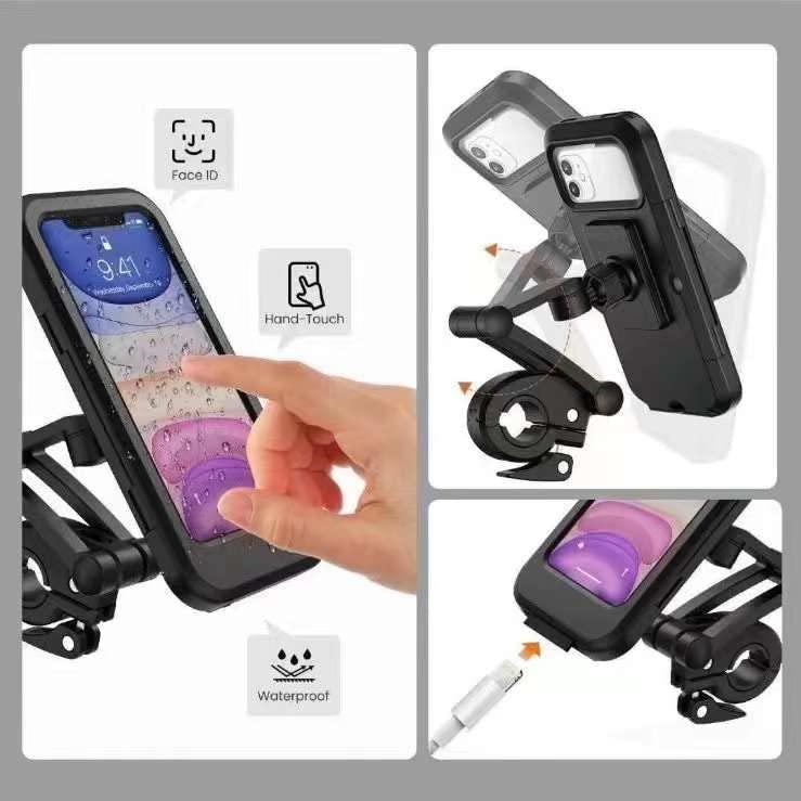 The Universal 360 Rotation Bike Waterproof Cell Phone Holder offers secure and versatile mounting for your smartphone during rides. Its 360-degree rotation feature allows optimal viewing angles, while the waterproof design protects your device from rain and splashes. Compatible with most bike models, this holder ensures your phone stays accessible and safe, enhancing navigation and hands-free communication on the go.