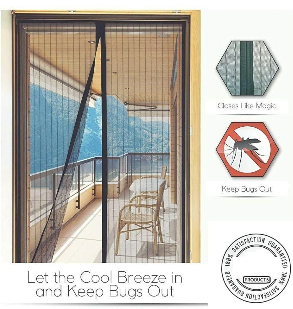 Protect your home from unwanted insects with our Magnetic Foldable Anti Mosquito Door Curtains. This practical pack of 2 mesh screen nets creates an effective barrier against mosquitoes while maintaining airflow throughout your home. The convenient magnetic design automatically closes behind you, ensuring continuous protection. Simple to install and remove, these curtains are the perfect solution for keeping your living space bug-free without sacrificing ventilation.