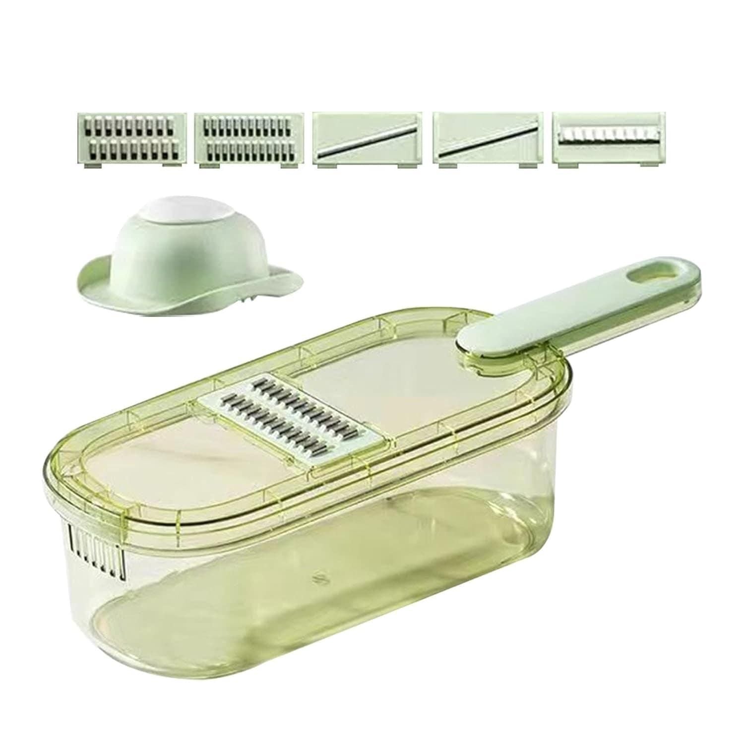 This professional-grade vegetable slicer features precision-engineered blades that deliver consistent, uniform cuts with minimal effort. The hardened stainless steel construction ensures longevity while maintaining optimal sharpness. Multiple thickness settings allow for versatile food preparation, from delicate garnishes to substantial pieces. The ergonomic design incorporates a comfortable grip and stable base to enhance control and safety during intensive culinary tasks.