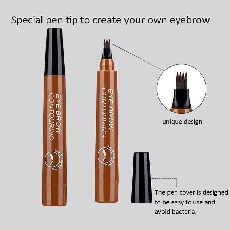This professional-grade Waterproof 4 Points Microblading Eyebrow Pen features a precision micro-fork tip applicator that creates natural-looking hair strokes with exceptional accuracy. The smudge-resistant, waterproof formula delivers long-lasting definition that withstands humidity, perspiration, and daily activities. Achieve salon-quality microblading results at home with minimal effort and maximum precision.