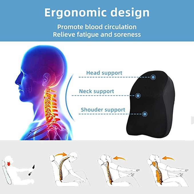 This ergonomic car seat headrest neck rest pillow is designed to provide superior neck and back support for all car models. Made from premium memory foam, it contours to the natural shape of your neck, alleviating pain and reducing strain during long drives. Its universal fit ensures easy installation and stability, promoting proper spinal alignment and enhancing comfort. Ideal for drivers and passengers seeking effective relief from neck stiffness and fatigue, this cushion supports healthy posture