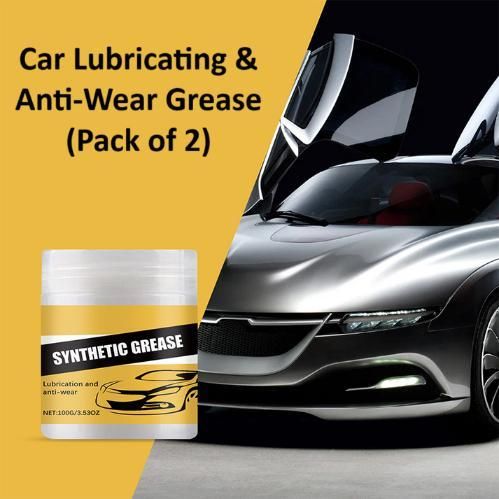 Multipurpose Car Lubricating & Anti-Wear Grease (Pack of 2) contains two 100gm tubes designed to provide superior lubrication and protection for automotive components. This grease minimizes friction and wear, enhancing the durability of bearings, joints, and other moving parts. Its water-resistant and anti-corrosive properties ensure reliable performance in diverse driving conditions. 
