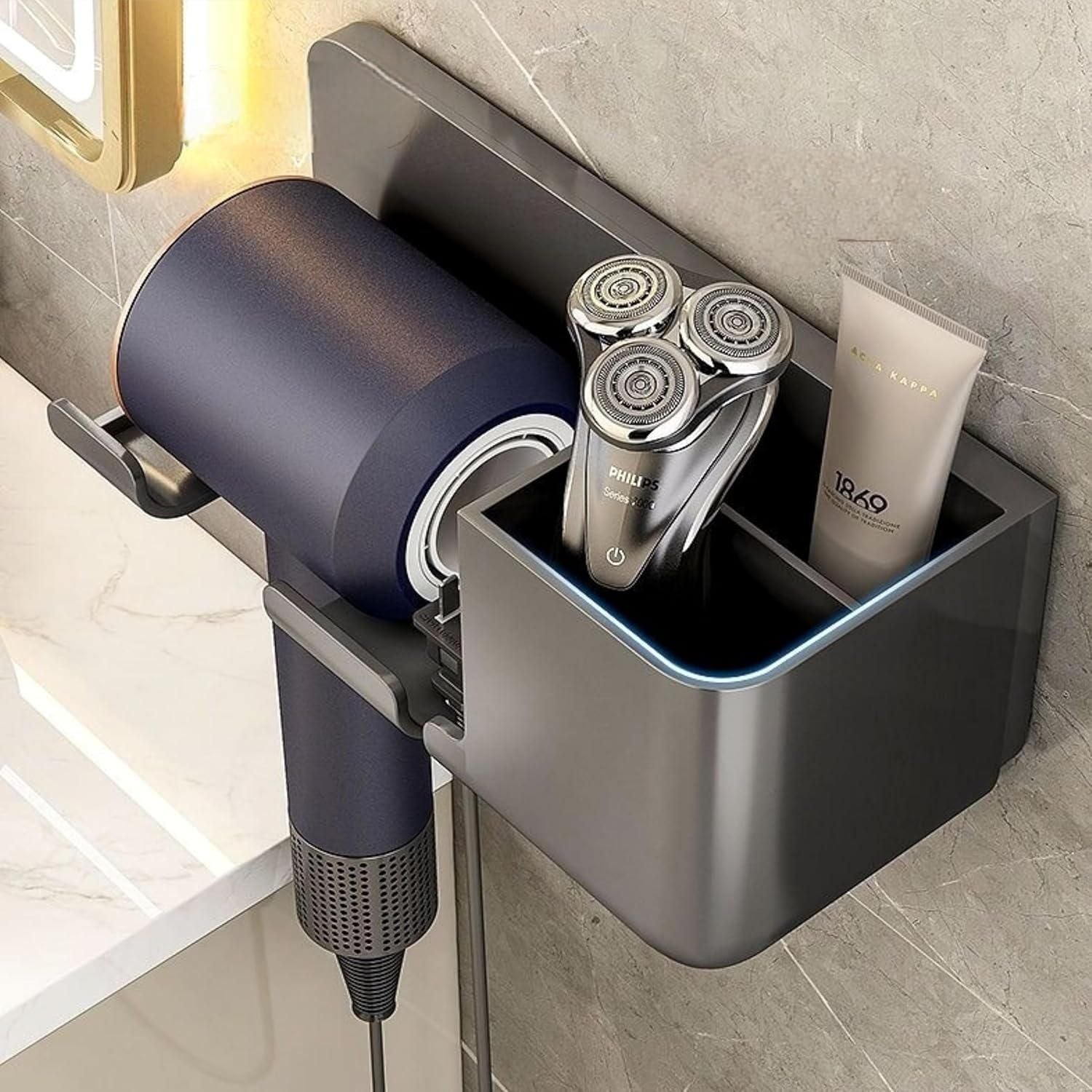 Engineered with multifunctional versatility, this Self Adhesive Hair Dryer Rack extends beyond conventional styling tool storage. Its precision-designed cradle accommodates hair dryers while the reinforced structure supports alternative bathroom essentials including curling irons, straighteners, and toiletry containers. The advanced adhesive system delivers professional-grade mounting stability without surface damage, while the moisture-resistant composition ensures optimal performance in high-humidity envi