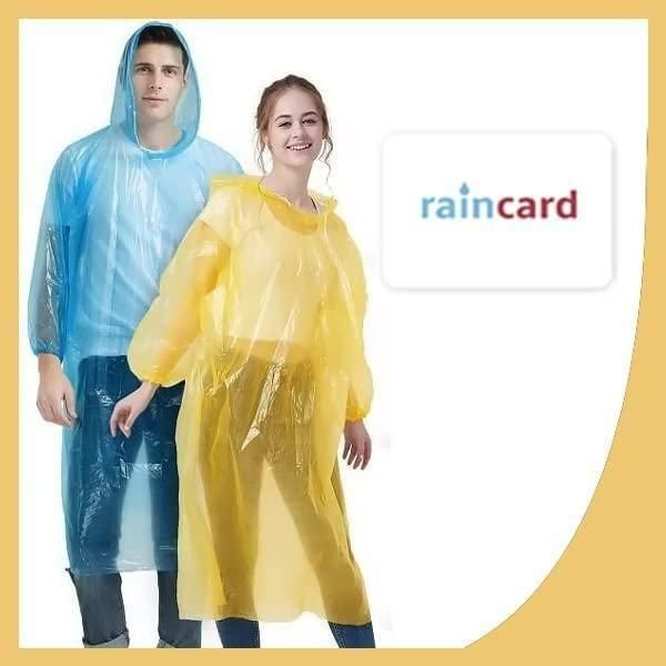Stay prepared for unexpected showers with this set of 5 fully reusable wallet-sized rain card rain coats for adults. Compact and lightweight, each multicolour rain coat fits easily in your wallet or bag, offering convenient protection on the go. Designed for durability and repeated use, these rain coats provide an eco-friendly alternative to disposable rain gear, ensuring you stay dry while minimizing waste.