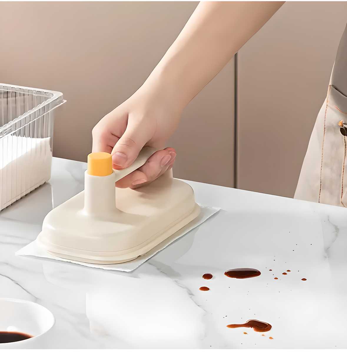 The Magic Kitchen Cleaning Brush delivers professional-grade cleaning performance with its innovative design and 10 included disposable pads. Engineered to tackle stubborn grease and grime, this versatile tool features an ergonomic handle for comfortable use and specialized bristles that reach into crevices without scratching surfaces. The disposable pads ensure optimal hygiene by eliminating cross-contamination, while providing exceptional absorbency for efficient cleaning of multiple kitchen surfaces.