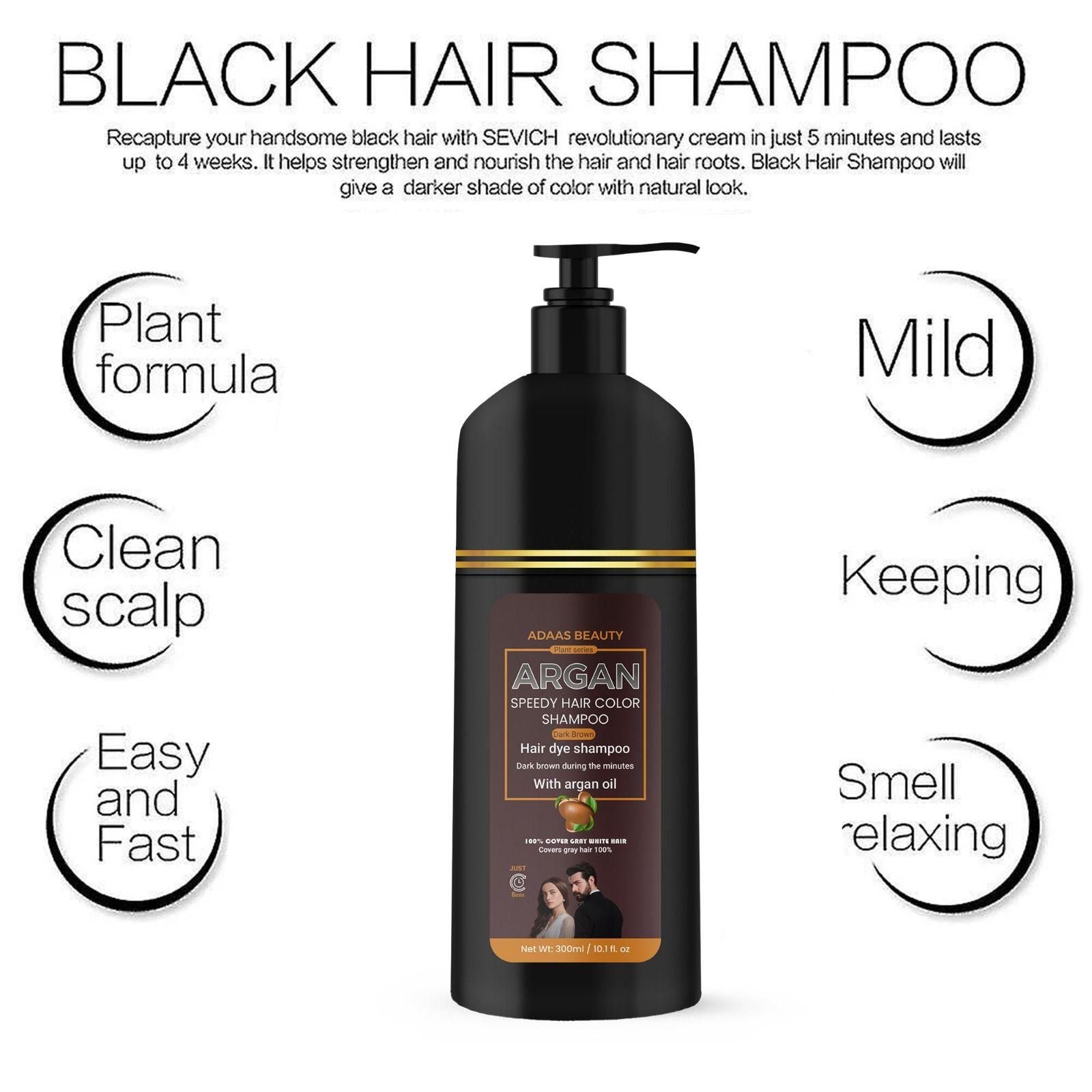 Argan Speedy Hair Color Shampoo combines advanced coloring technology with nourishing argan oil extracts for efficient gray coverage and hair vitality. This economical dual pack provides 1200ml total volume, ensuring extended usage. The innovative formula deposits color while cleansing, eliminating the multi-step traditional coloring process. Professionally developed for consistent, natural-looking results with minimal processing time and maximum hair protection.