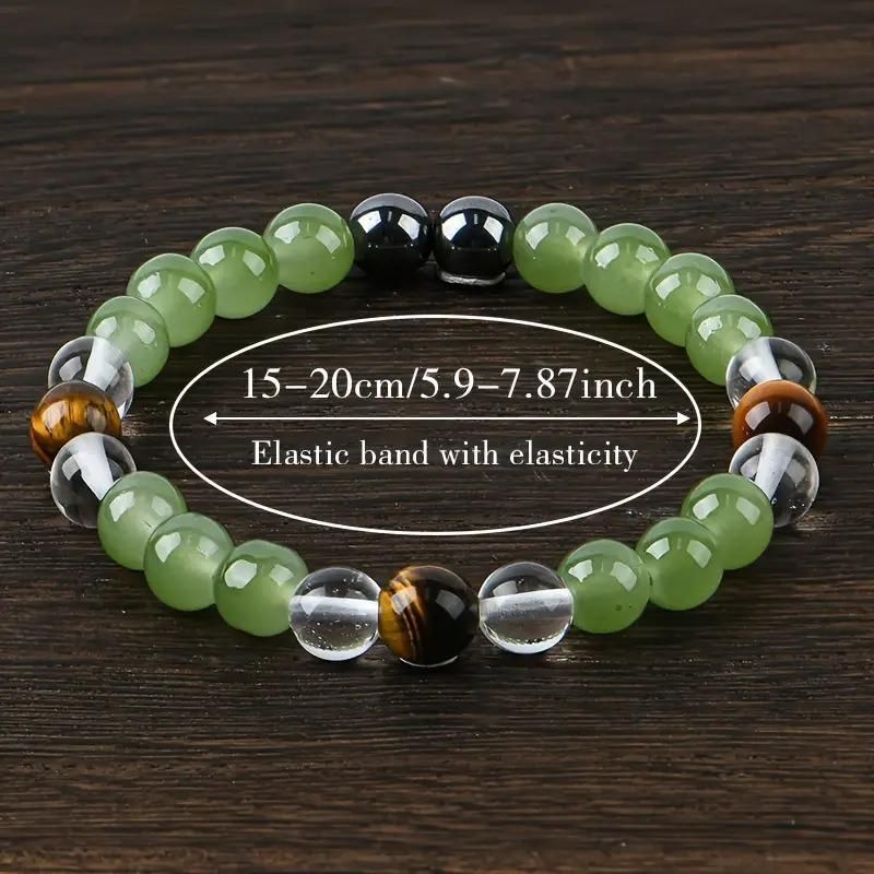 Tiger's Eye Stone and Crystal Beads Bracelet Pack of 1
Elevate your accessory collection with this sophisticated Tiger's Eye Stone and Crystal Beads Bracelet. Featuring the distinctive golden-brown chatoyancy of genuine Tiger's Eye gemstones complemented by sparkling crystal beads, this bracelet combines natural protection properties with elegant style. The carefully balanced composition offers versatile wear for both casual and formal occasions.