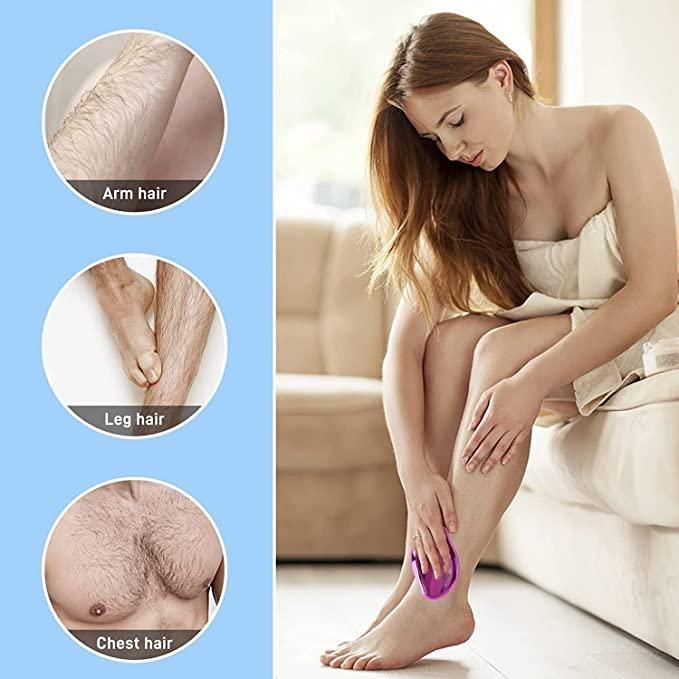 The FLETIX Crystal Hair Eraser Stone offers painless hair removal for all body parts without chemicals or irritation. This innovative exfoliating tool effectively removes unwanted hair while simultaneously buffing away dead skin cells, leaving your skin smooth and rejuvenated. Suitable for all skin types and genders, this multicolor crystal eraser provides a cost-effective alternative to traditional hair removal methods, with long-lasting results after regular use.