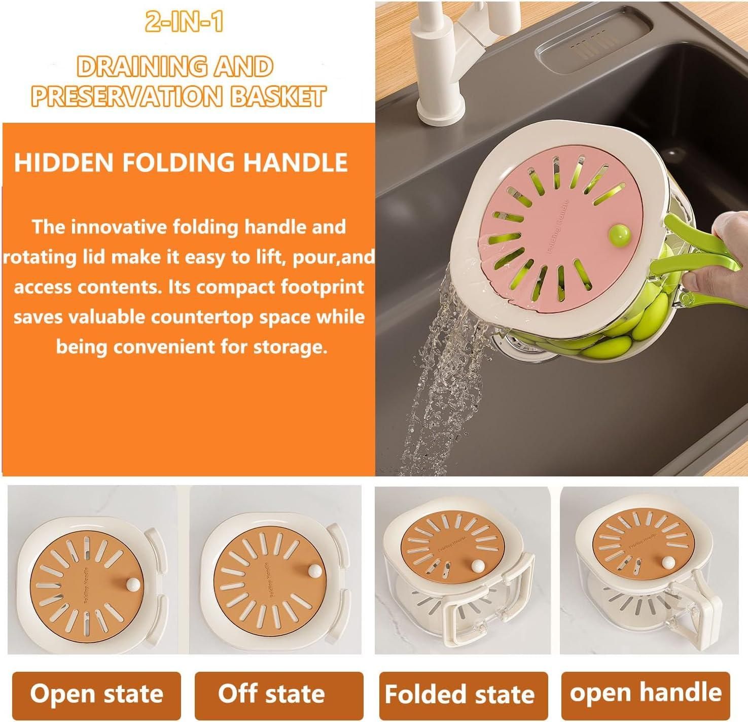 Engineered with a specialized drainage system, this Fruit Drain Basket maximizes produce longevity through effective moisture management. The calculated perforation design elevates fruits above collected water, preventing premature spoilage while ensuring optimal ventilation. An essential kitchen tool for proper fruit maintenance, combining functional storage with professional-grade preservation capabilities.