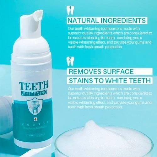 Our Teeth Whitening Foam utilizes a clinically developed formula to effectively eliminate stains and discoloration. The proprietary foam technology penetrates interdental spaces for comprehensive whitening action while preserving enamel integrity. This professional-grade solution contains stabilized hydrogen peroxide compounds that break down chromogenic molecules without causing sensitivity. Recommended by dental professionals for its efficacy in addressing both extrinsic and superficial intrinsic stains w