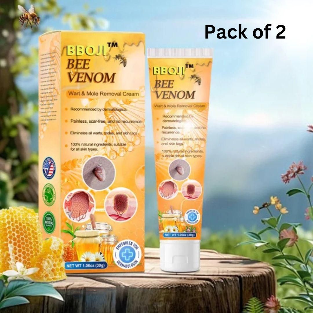 This advanced Bee Venom Wart & Mole Removal Cream harnesses the bioactive properties of bee venom to target and diminish unwanted skin growths. The proprietary formula works by stimulating local circulation and promoting natural exfoliation of affected tissue. Each dual pack provides sufficient product for complete treatment cycles, allowing for consistent application until desired results are achieved. Dermatologically tested for safety while maintaining efficacy on various skin types.