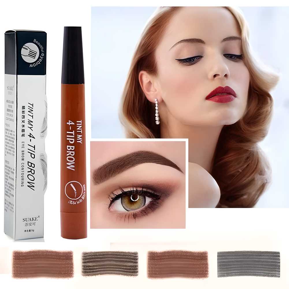 This professional-grade Waterproof 4 Points Microblading Eyebrow Pen features a precision micro-fork tip applicator that creates natural-looking hair strokes with exceptional accuracy. The smudge-resistant, waterproof formula delivers long-lasting definition that withstands humidity, perspiration, and daily activities. Achieve salon-quality microblading results at home with minimal effort and maximum precision.