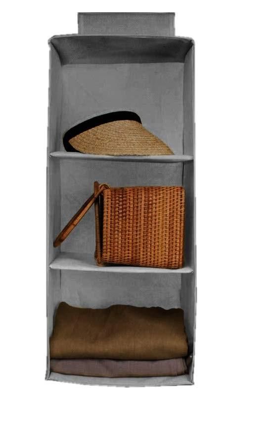 Maximize your closet space with our 3-Shelf Hanging Wardrobe Organizer. Crafted from durable non-woven fabric, this storage solution installs in seconds and provides instant organization for clothing, accessories, and household items. The reinforced shelves maintain their shape even when fully loaded, while the sleek design complements any closet system. Perfect for apartments, dorms, or anywhere storage space is at a premium.