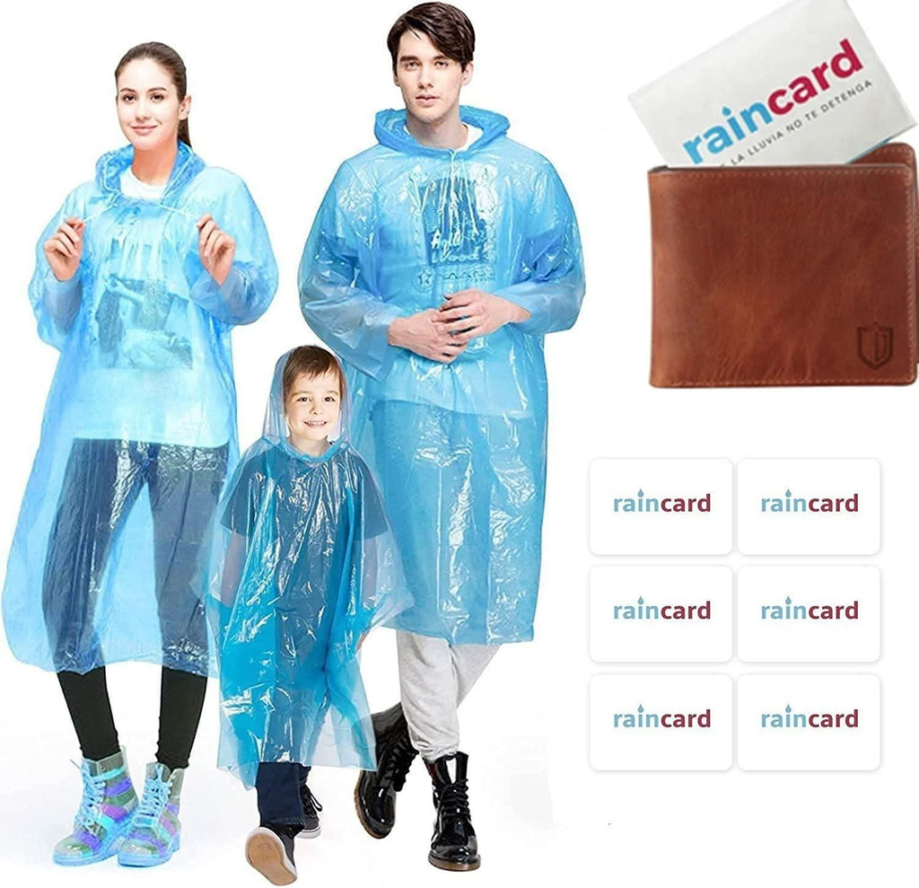 Stay prepared for unexpected showers with this set of 5 fully reusable wallet-sized rain card rain coats for adults. Compact and lightweight, each multicolour rain coat fits easily in your wallet or bag, offering convenient protection on the go. Designed for durability and repeated use, these rain coats provide an eco-friendly alternative to disposable rain gear, ensuring you stay dry while minimizing waste.