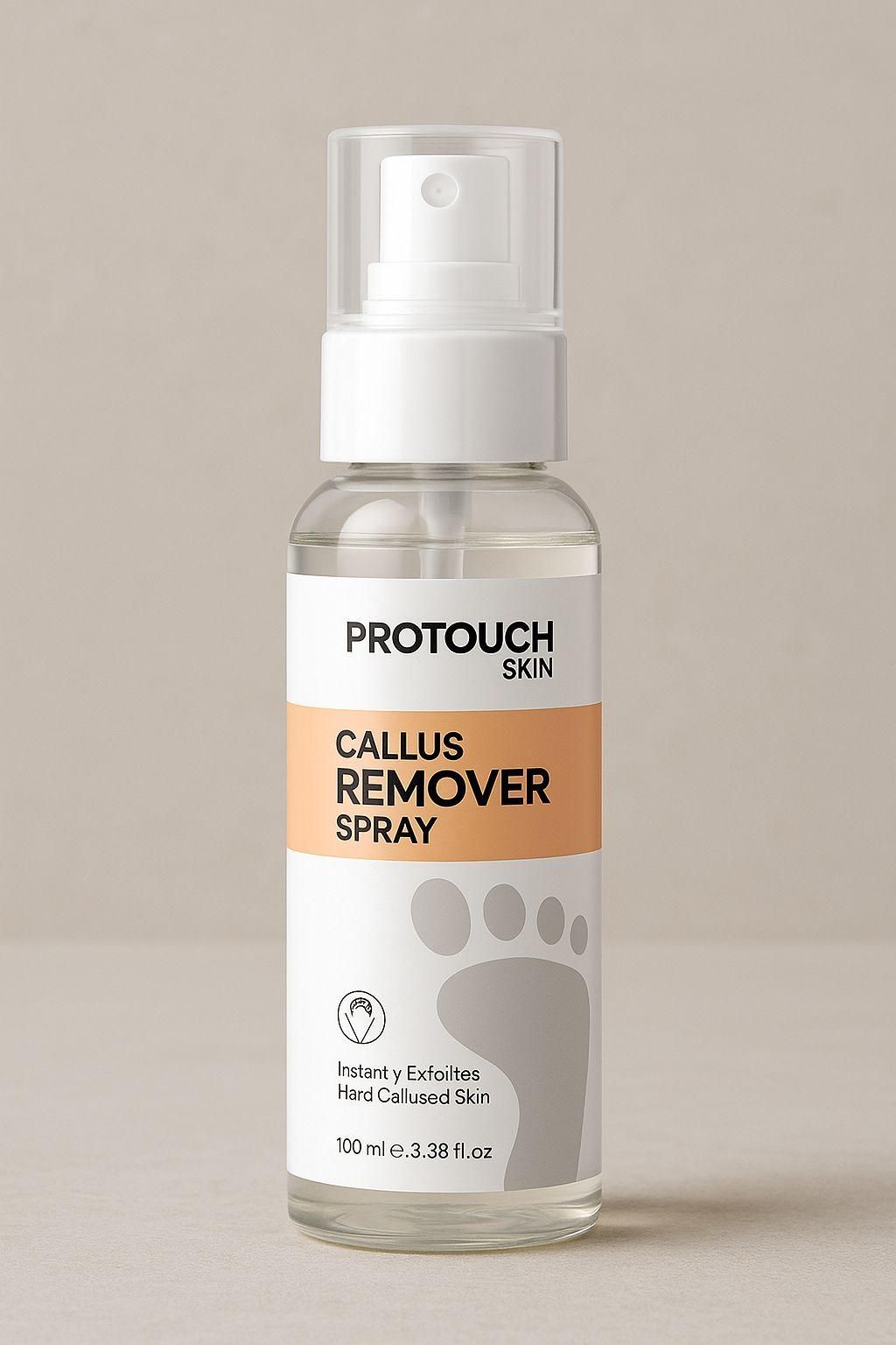 This professional-strength Callus Remover Spray delivers targeted treatment for stubborn calluses and hardened skin. The precision 100ml applicator ensures controlled distribution of our clinically-developed formula, which rapidly breaks down keratin bonds in thickened skin. Contains specialized exfoliating compounds that work efficiently without compromising surrounding healthy tissue. Recommended by podiatrists for consistent maintenance of smooth, callus-free feet.