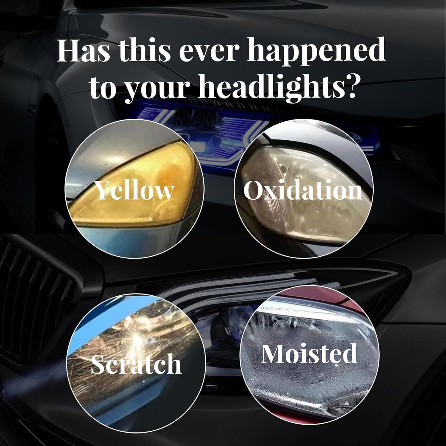 This Car Headlight Repair Fluid pack includes two bottles formulated to effectively remove scratches and restore clarity to your vehicle’s headlights. By eliminating surface imperfections, it enhances light transmission and improves nighttime visibility, contributing to safer driving conditions. Suitable for professional detailers and car enthusiasts seeking a reliable solution to maintain headlight performance and appearance.