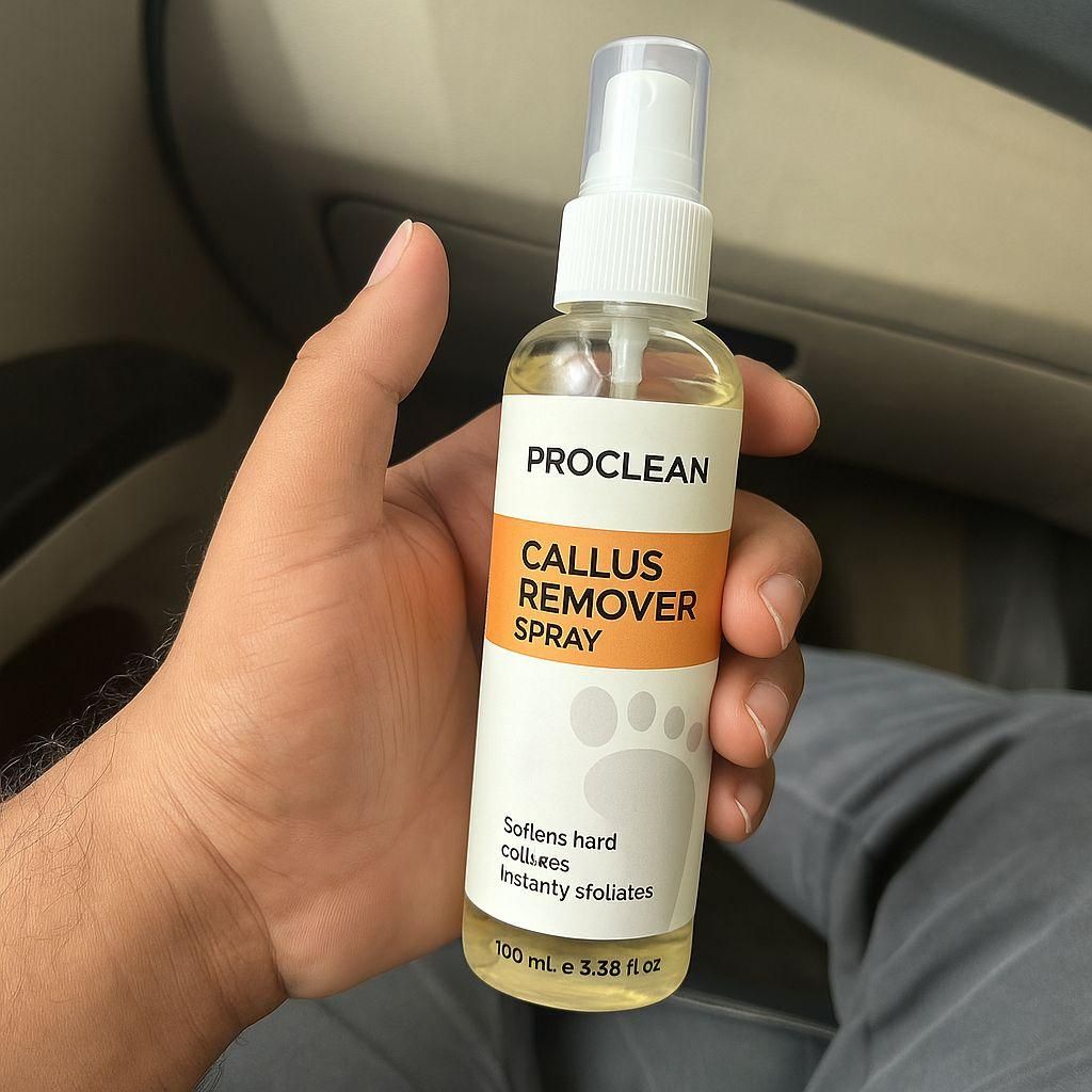 This professional-strength Callus Remover Spray delivers targeted treatment for stubborn calluses and hardened skin. The precision 100ml applicator ensures controlled distribution of our clinically-developed formula, which rapidly breaks down keratin bonds in thickened skin. Contains specialized exfoliating compounds that work efficiently without compromising surrounding healthy tissue. Recommended by podiatrists for consistent maintenance of smooth, callus-free feet.