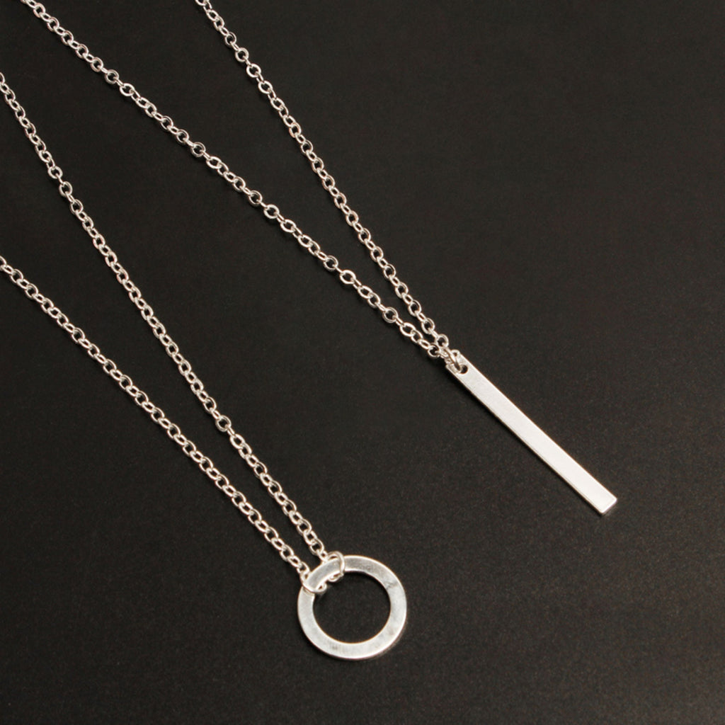 Silver Layered Chain Bar Pendant Necklace for Girls & Women

Elevate your style with this sophisticated silver layered chain bar pendant necklace. Featuring multiple delicate chains and a minimalist bar pendant, this versatile accessory transitions effortlessly from casual to formal occasions. Precision-crafted for durability and designed specifically to complement both youthful and mature aesthetics.