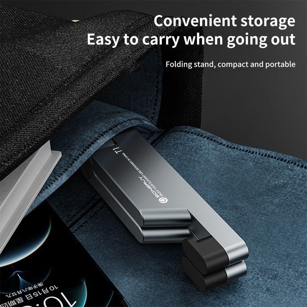 Precision-engineered from aircraft-grade aluminum, this compact mobile stand combines structural integrity with minimalist design. The optimized viewing angle reduces ocular fatigue while preventing device overheating through elevated positioning. Its non-slip silicone pads ensure device security without surface scratching. The collapsible architecture allows for effortless portability, making it an essential accessory for professionals requiring consistent device access with ergonomic benefits.