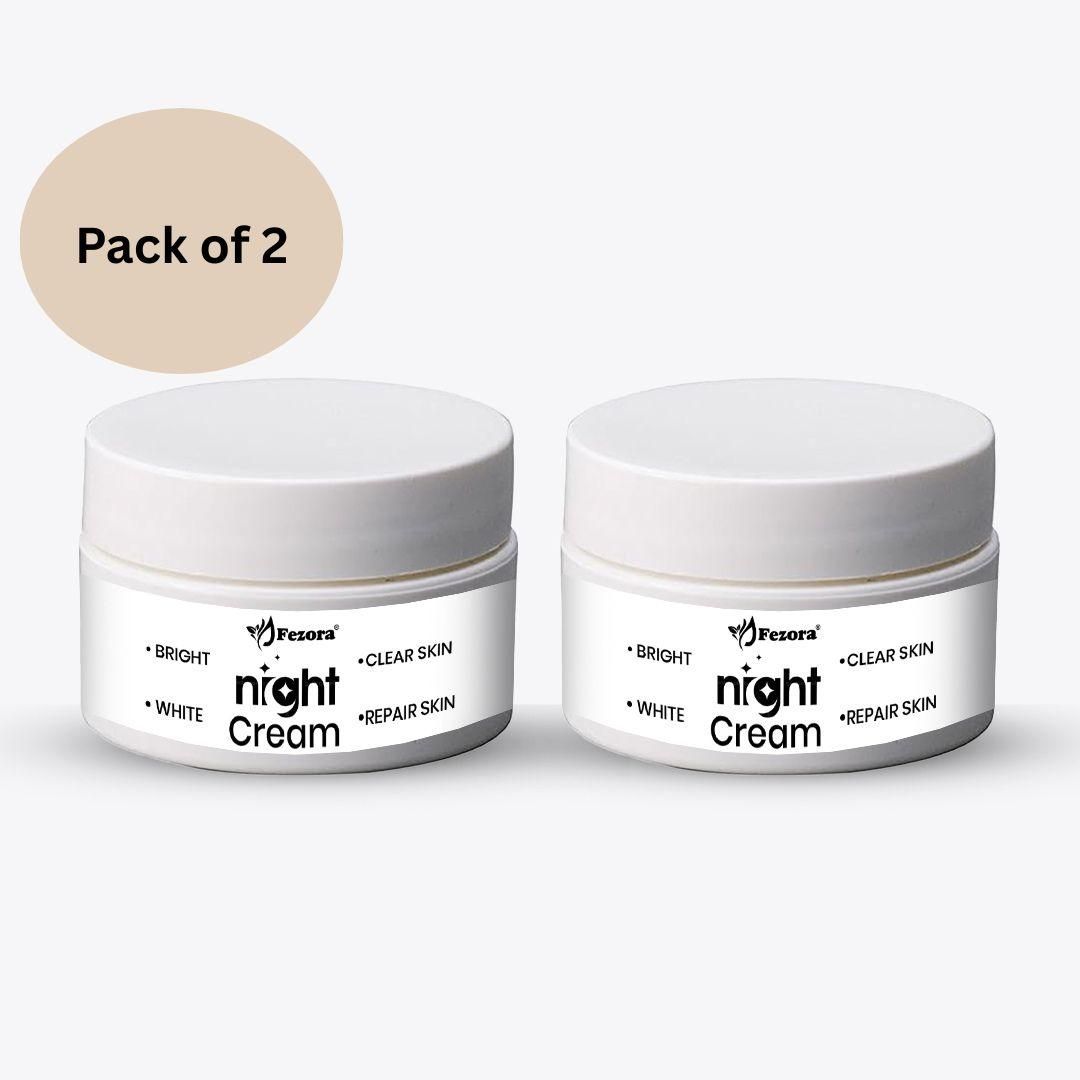 Fezora Brightening Night Comfort Cream - 50 gm (Pack of 2)
Fezora Brightening Night Comfort Cream delivers advanced skin rejuvenation while you sleep. This professional-grade formula works overnight to enhance skin luminosity and reduce dullness. Each pack contains two 50 gm jars, providing an extended supply of this dermatologically tested treatment. Regular application helps maintain optimal moisture balance and promotes a more radiant complexion.