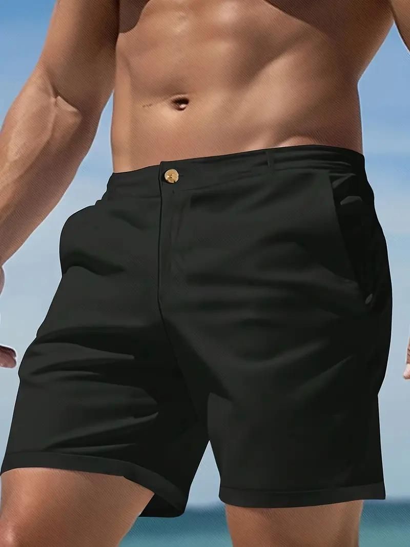 Crafted for comfort and style, our Men's Sleek Solid Casual Shorts are a must-have for any wardrobe. Made with high-quality materials, these shorts provide a perfect fit and maximum durability. With a sleek and solid design, these shorts are perfect for any casual occasion and will keep you looking sharp.
