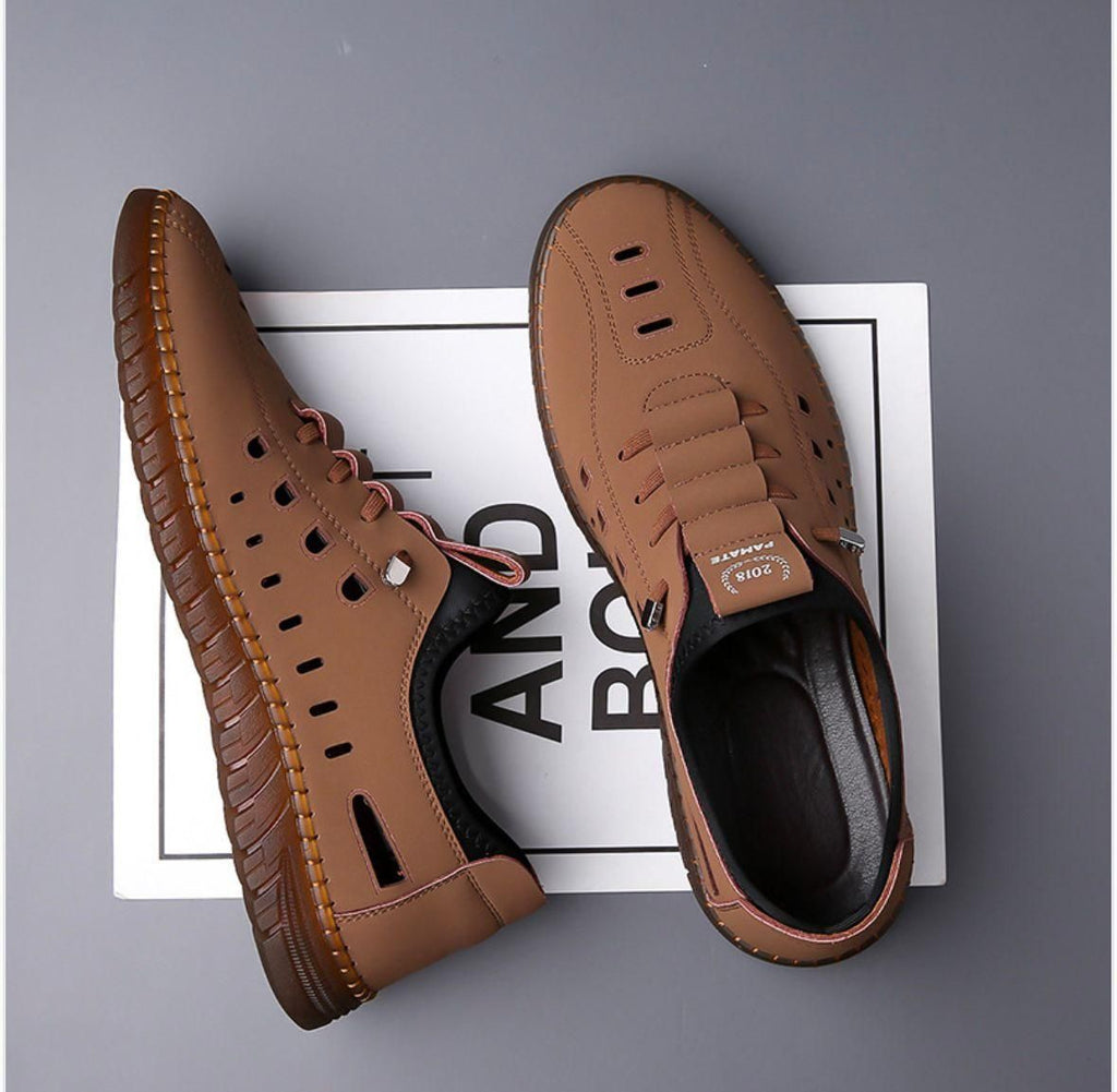 These Men's Stylish Laser Cut Tan Casual Shoes are expertly crafted to provide both comfort and style. The laser cut design adds a modern and unique touch, while the tan color is versatile and easy to pair with any outfit. You can confidently walk all day with these fashionable and breathable shoes.