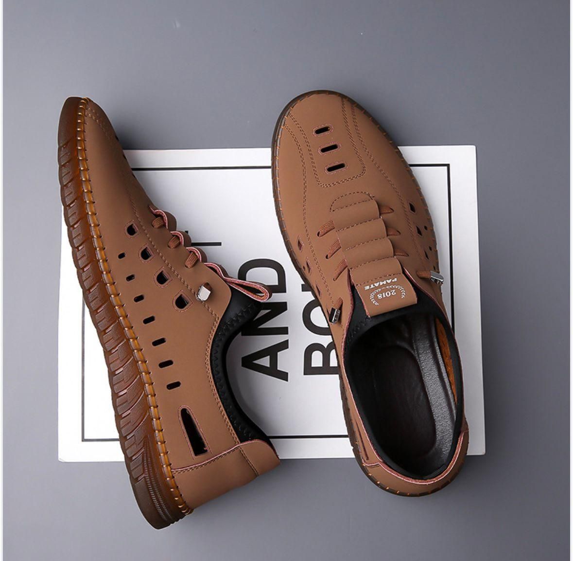 These Men's Stylish Laser Cut Tan Casual Shoes are expertly crafted to provide both comfort and style. The laser cut design adds a modern and unique touch, while the tan color is versatile and easy to pair with any outfit. You can confidently walk all day with these fashionable and breathable shoes.