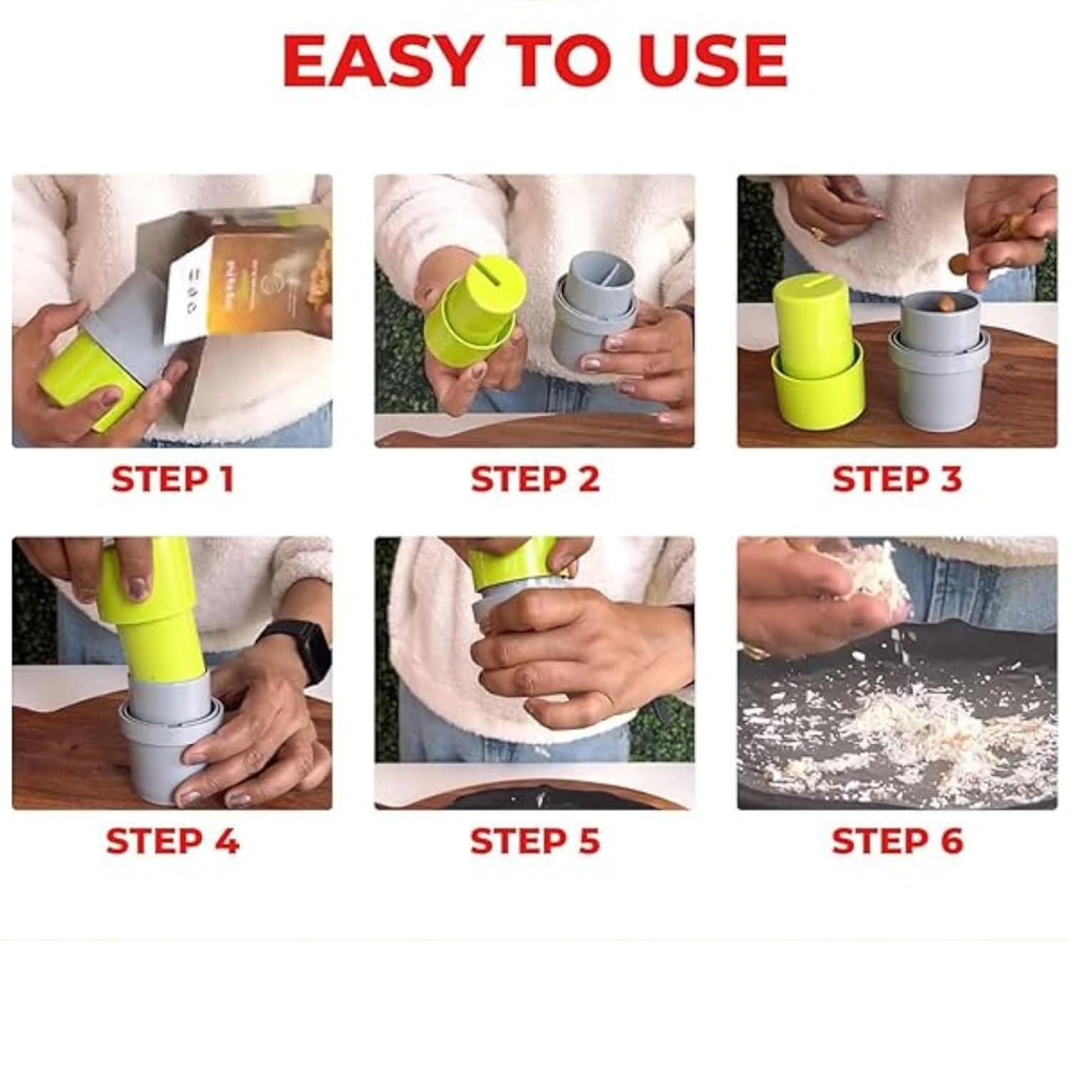 This professional-grade Dryfruit Chopper features hardened stainless steel blades that make quick work of almonds, walnuts, dates, and other dense ingredients. Its calibrated cutting mechanism delivers uniform pieces while minimizing waste. The balanced weight distribution and non-slip base ensure stability during operation, making it an essential tool for consistent food preparation in both commercial and home environments.