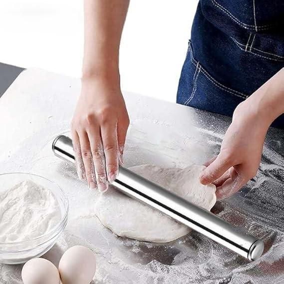 This professional-grade stainless steel rolling pin is engineered specifically for creating authentic chapatis, rotis, and flatbreads. Its balanced weight distribution and smooth surface ensure uniform dough thickness without sticking. The hygienic, non-porous material prevents bacterial growth while resisting corrosion, making it an essential tool for both home cooks and culinary professionals seeking consistent results.