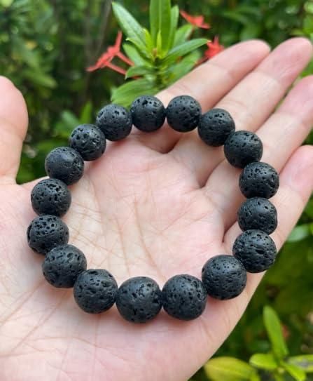 Introducing our Natural Lava Rock Bracelet, made from genuine volcanic rock, perfect for everyday wear. With its unique texture and natural healing properties, this bracelet will add a touch of style and wellness to your wrist. Made of quality materials and crafted with precision, this is a must-have accessory.