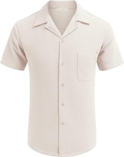 Introducing our Men's Knit Stylish Half Sleeve Shirt in Beige, made with quality materials and innovative design. Enjoy a comfortable fit and stylish look with this versatile shirt. Perfect for any occasion and easy to dress up or down. Upgrade your wardrobe with this must-have staple piece.
